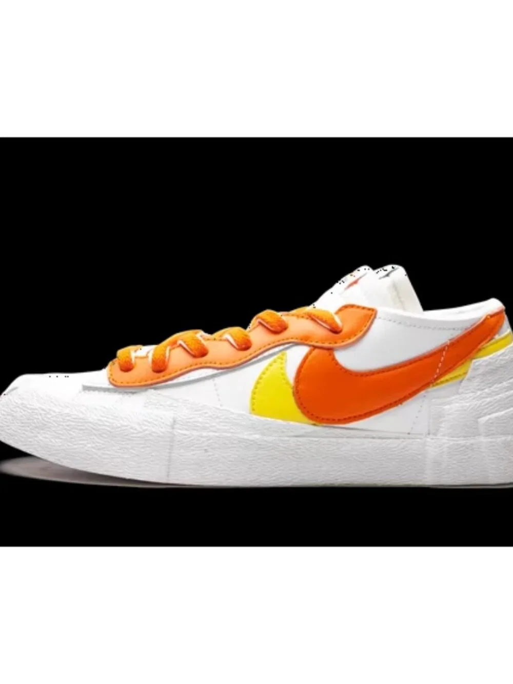 Nike Blazer Low Sacai Magma Orange White Leather Mens US 8.5 Sneaker DD1877-100